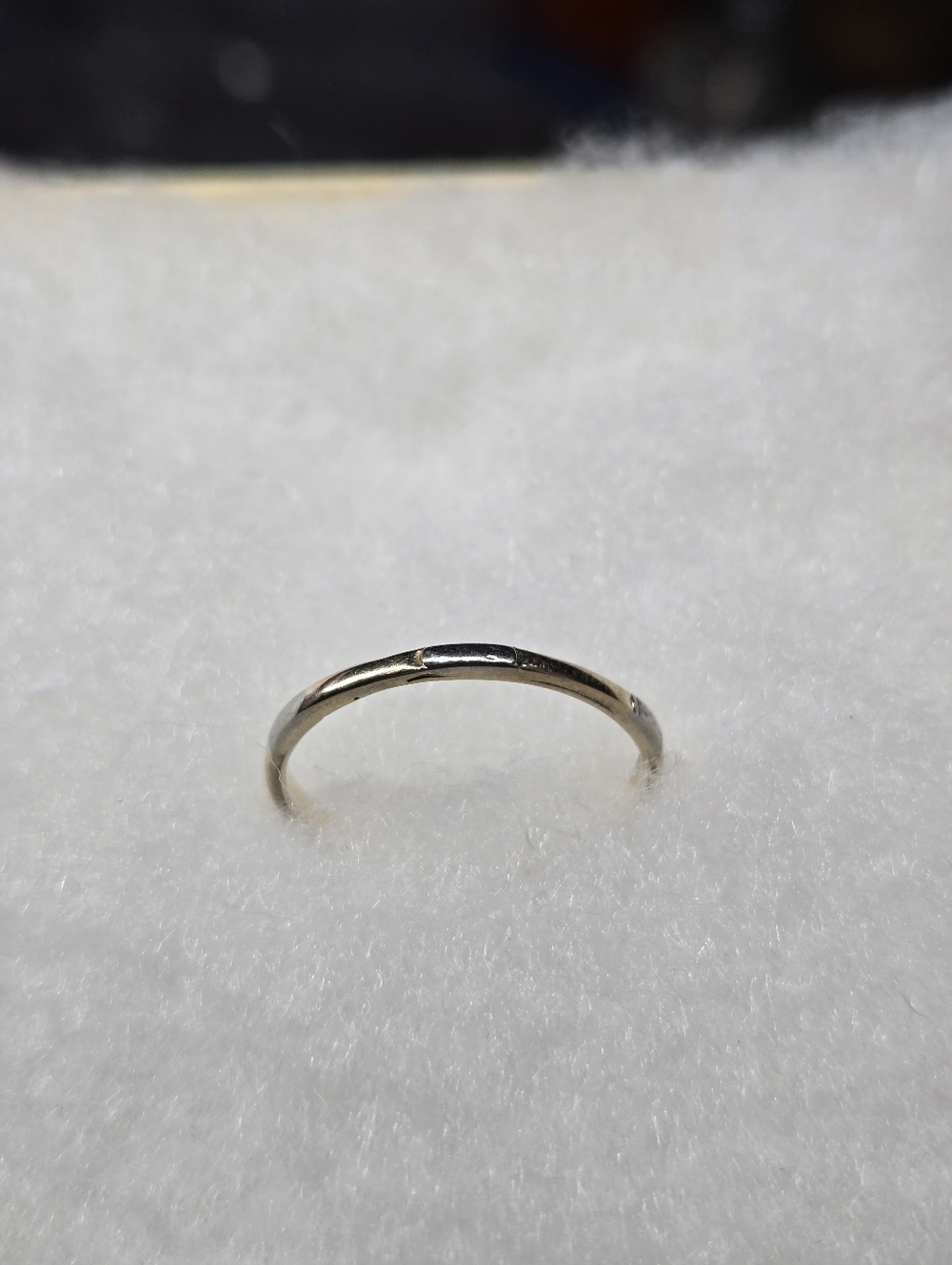 Delicate Thin 14k Gold With Silver Accents Band Ring - Simple Minimalist Style